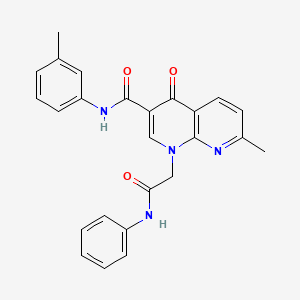 7-methyl-4-oxo-1-(2-oxo-2-(phenylamino)ethyl)-N-(m-tolyl)-1,4-dihydro-1,8-naphthyridine-3-carboxamide