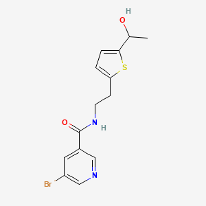 5-bromo-N-{2-[5-(1-hydroxyethyl)thiophen-2-yl]ethyl}pyridine-3-carboxamide
