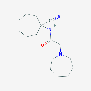 molecular formula C16H27N3O B2575804 2-(azepan-1-yl)-N-(1-cyanocycloheptyl)acetamide CAS No. 1050590-00-5