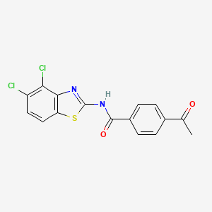 4-acetyl-N-(4,5-dichloro-1,3-benzothiazol-2-yl)benzamide