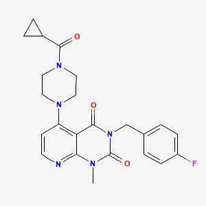 5-(4-(cyclopropanecarbonyl)piperazin-1-yl)-3-(4-fluorobenzyl)-1-methylpyrido[2,3-d]pyrimidine-2,4(1H,3H)-dione