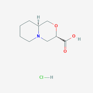 (3S,9As)-1,3,4,6,7,8,9,9a-octahydropyrido[2,1-c][1,4]oxazine-3-carboxylic acid;hydrochloride