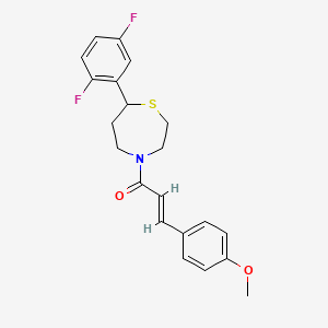 (E)-1-(7-(2,5-difluorophenyl)-1,4-thiazepan-4-yl)-3-(4-methoxyphenyl)prop-2-en-1-one