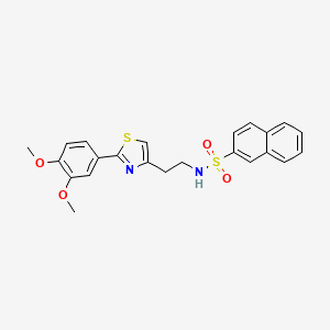 N-(2-(2-(3,4-dimethoxyphenyl)thiazol-4-yl)ethyl)naphthalene-2-sulfonamide