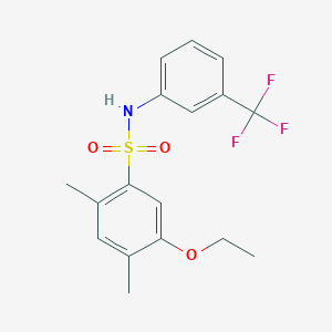 5-ethoxy-2,4-dimethyl-N-[3-(trifluoromethyl)phenyl]benzene-1-sulfonamide