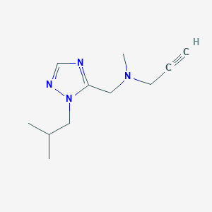 molecular formula C11H18N4 B2575826 methyl({[1-(2-methylpropyl)-1H-1,2,4-triazol-5-yl]methyl})(prop-2-yn-1-yl)amine CAS No. 1808508-03-3
