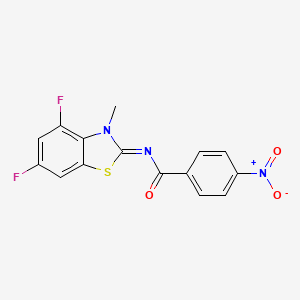 N-(4,6-difluoro-3-methyl-1,3-benzothiazol-2-ylidene)-4-nitrobenzamide