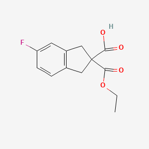 2-(Ethoxycarbonyl)-5-fluoro-2,3-dihydro-1H-indene-2-carboxylic acid
