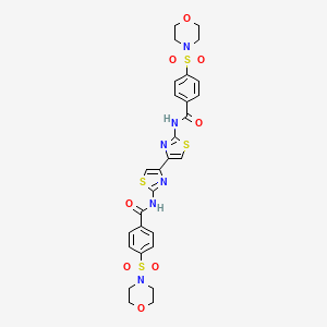 4-morpholin-4-ylsulfonyl-N-[4-[2-[(4-morpholin-4-ylsulfonylbenzoyl)amino]-1,3-thiazol-4-yl]-1,3-thiazol-2-yl]benzamide
