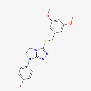 3-((3,5-dimethoxybenzyl)thio)-7-(4-fluorophenyl)-6,7-dihydro-5H-imidazo[2,1-c][1,2,4]triazole