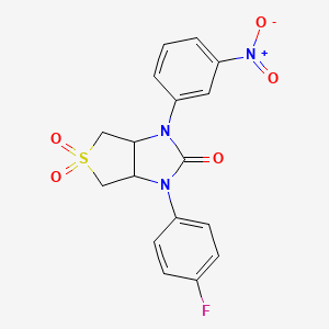 1-(4-fluorophenyl)-3-(3-nitrophenyl)tetrahydro-1H-thieno[3,4-d]imidazol-2(3H)-one 5,5-dioxide