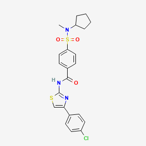 N-(4-(4-chlorophenyl)thiazol-2-yl)-4-(N-cyclopentyl-N-methylsulfamoyl)benzamide