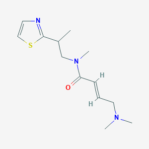 molecular formula C13H21N3OS B2575849 (E)-4-(Dimethylamino)-N-methyl-N-[2-(1,3-thiazol-2-yl)propyl]but-2-enamide CAS No. 2411337-59-0