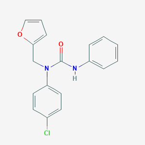 molecular formula C18H15ClN2O2 B257585 N-(4-chlorophenyl)-N-(2-furylmethyl)-N'-phenylurea 