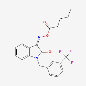 3-[(pentanoyloxy)imino]-1-[3-(trifluoromethyl)benzyl]-1,3-dihydro-2H-indol-2-one