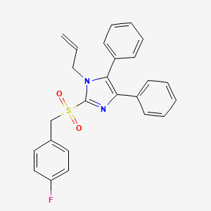 molecular formula C25H21FN2O2S B2575852 1-烯丙基-2-[(4-氟苄基)磺酰基]-4,5-二苯基-1H-咪唑 CAS No. 339277-78-0
