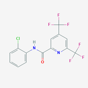 molecular formula C14H7ClF6N2O B2575853 N-(2-chlorophenyl)-4,6-bis(trifluoromethyl)pyridine-2-carboxamide CAS No. 1092345-15-7