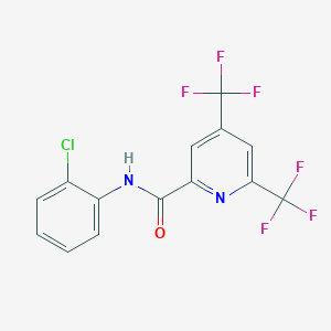 molecular formula C14H7ClF6N2O B2575853 N-(2-Chlorphenyl)-4,6-bis(trifluormethyl)pyridin-2-carboxamid CAS No. 1092345-15-7