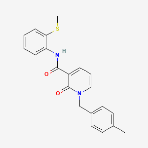 molecular formula C21H20N2O2S B2575861 1-[(4-甲苯基)甲基]-N-(2-甲硫基苯基)-2-氧代吡啶-3-羧酰胺 CAS No. 946378-15-0