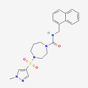 4-((1-methyl-1H-pyrazol-4-yl)sulfonyl)-N-(naphthalen-1-ylmethyl)-1,4-diazepane-1-carboxamide