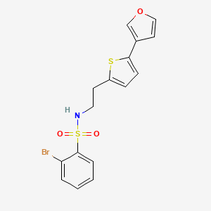 2-bromo-N-(2-(5-(furan-3-yl)thiophen-2-yl)ethyl)benzenesulfonamide