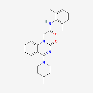 N-(2,6-dimethylphenyl)-2-[4-(4-methylpiperidin-1-yl)-2-oxoquinazolin-1-yl]acetamide