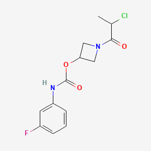 [1-(2-Chloropropanoyl)azetidin-3-yl] N-(3-fluorophenyl)carbamate