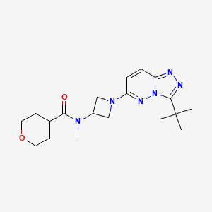 N-(1-{3-tert-butyl-[1,2,4]triazolo[4,3-b]pyridazin-6-yl}azetidin-3-yl)-N-methyloxane-4-carboxamide