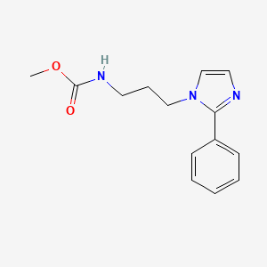 molecular formula C14H17N3O2 B2575894 メチル (3-(2-フェニル-1H-イミダゾール-1-イル)プロピル)カルバメート CAS No. 1421529-99-8