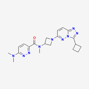 molecular formula C20H25N9O B2575902 N-(1-{3-cyclobutyl-[1,2,4]triazolo[4,3-b]pyridazin-6-yl}azetidin-3-yl)-6-(dimethylamino)-N-methylpyridazine-3-carboxamide CAS No. 2200779-88-8
