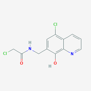 2-chloro-N-[(5-chloro-8-hydroxyquinolin-7-yl)methyl]acetamide