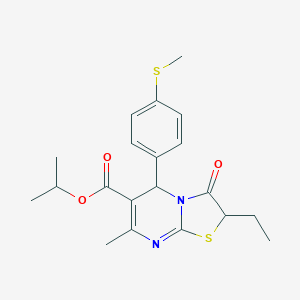 isopropyl 2-ethyl-7-methyl-5-[4-(methylthio)phenyl]-3-oxo-2,3-dihydro-5H-[1,3]thiazolo[3,2-a]pyrimidine-6-carboxylate