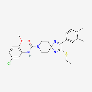 N-(5-chloro-2-methoxyphenyl)-2-(3,4-dimethylphenyl)-3-(ethylthio)-1,4,8-triazaspiro[4.5]deca-1,3-diene-8-carboxamide