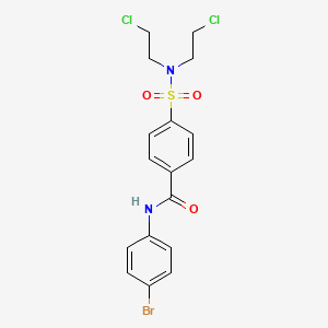 4-[bis(2-chloroethyl)sulfamoyl]-N-(4-bromophenyl)benzamide