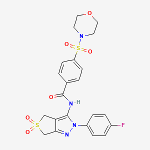 N-[2-(4-fluorophenyl)-5,5-dioxido-2,6-dihydro-4H-thieno[3,4-c]pyrazol-3-yl]-4-(morpholin-4-ylsulfonyl)benzamide