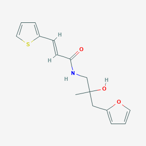 molecular formula C15H17NO3S B2575927 (E)-N-(3-(furan-2-yl)-2-hydroxy-2-methylpropyl)-3-(thiophen-2-yl)acrylamide CAS No. 1799254-33-3