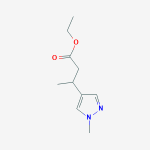 molecular formula C10H16N2O2 B2575928 ethyl 3-(1-methyl-1H-pyrazol-4-yl)butanoate CAS No. 1909347-90-5