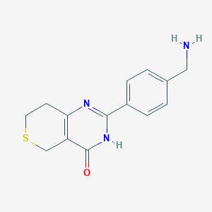 2-[4-(aminomethyl)phenyl]-3,5,7,8-tetrahydro-4H-thiino[4,3-d]pyrimidin-4-one