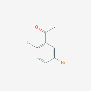 molecular formula C8H6BrIO B2575934 1-(5-Bromo-2-iodophenyl)ethanone CAS No. 1261648-81-0