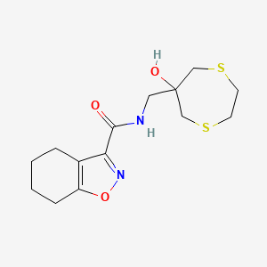 N-[(6-hydroxy-1,4-dithiepan-6-yl)methyl]-4,5,6,7-tetrahydro-1,2-benzoxazole-3-carboxamide