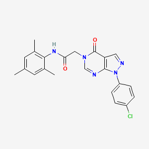 2-(1-(4-chlorophenyl)-4-oxo-1H-pyrazolo[3,4-d]pyrimidin-5(4H)-yl)-N-mesitylacetamide