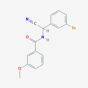 molecular formula C16H13BrN2O2 B2575938 N-[(3-bromophenyl)(cyano)methyl]-3-methoxybenzamide CAS No. 1252334-71-6