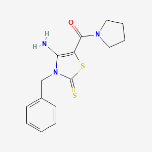 (4-Amino-3-benzyl-2-thioxo-2,3-dihydrothiazol-5-yl)(pyrrolidin-1-yl)methanone