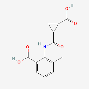 2-((2-Carboxycyclopropyl)carbonylamino)-3-methylbenzoic acid