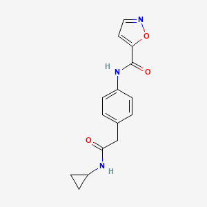 N-(4-(2-(cyclopropylamino)-2-oxoethyl)phenyl)isoxazole-5-carboxamide