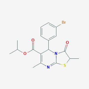 molecular formula C18H19BrN2O3S B257597 isopropyl 5-(3-bromophenyl)-2,7-dimethyl-3-oxo-2,3-dihydro-5H-[1,3]thiazolo[3,2-a]pyrimidine-6-carboxylate 