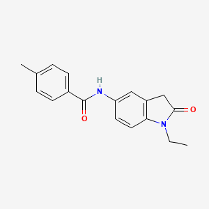 N-(1-ethyl-2-oxo-2,3-dihydro-1H-indol-5-yl)-4-methylbenzamide