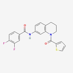 3,4-difluoro-N-[1-(thiophene-2-carbonyl)-3,4-dihydro-2H-quinolin-7-yl]benzamide