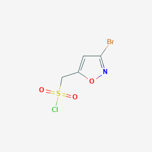 molecular formula C4H3BrClNO3S B2575986 (3-Bromo-1,2-oxazol-5-yl)methanesulfonyl chloride CAS No. 1780952-21-7