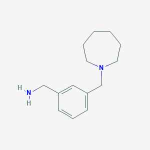 molecular formula C14H22N2 B2575992 3-氮杂环戊烷-1-基甲基-苯甲胺 CAS No. 876716-70-0